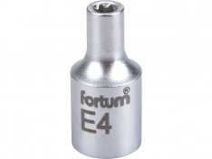 hlavice nástrčná vnitřní TORX, 1/4", E 4, L 25mm, 61CrV5, FORTUM 4701704