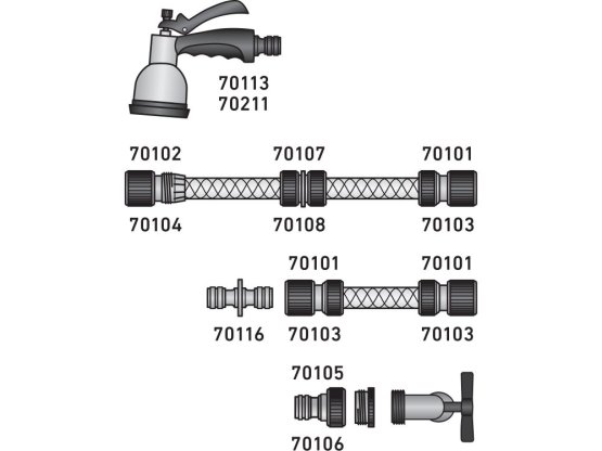 EXTOL CRAFT 70113 postřikovač zahradní na hadici, 7-funkční, různé tvary vodního paprsku