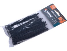 EXTOL pásky stahovací 100x2,5mm na vodiče černé nylon 100ks 8856152