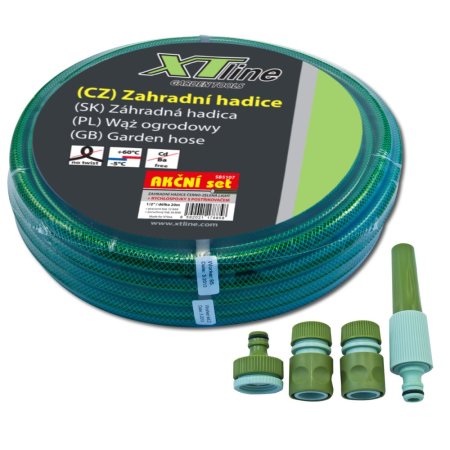 XTLINE hadice zahradní 1/2” 20 m + sada s postřikovači SB6100B