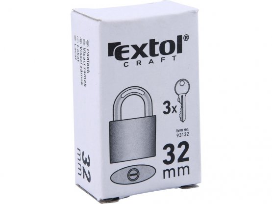 EXTOL CRAFT 93132 zámek visací litinový, 32mm, 3 klíče