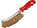 EXTOL CRAFT 960016 kartáč ocelový pomosazený, plastová rukojeť, 240mm, vlnitý drát S 0,3mm, Fe/MOSAZ