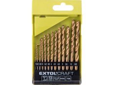EXTOL CRAFT 1113A vrtáky do kovu, sada 13ks, O 1,5-6,5mm, HSS TiN