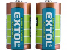 EXTOL ENERGY baterie alkalické, 2ks, 1,5V C (LR14) 42014
