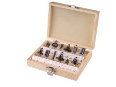 EXTOL CRAFT frézy tvarové do dřeva s SK plátky, sada 12ks, stopka 8mm, 44032