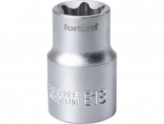 hlavice nástrčná vnitřní TORX, 1/2", E 18, L 38mm, 61CrV5, FORTUM