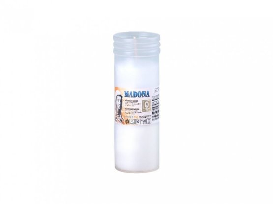 Svíce hřbitovní Madona vklad 240g ~ 3dny bílá lisovaná