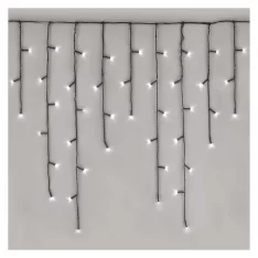 LED vánoční rampouchy, 3,6 m, venkovní i vnitřní, studená bílá, programy D4CC01