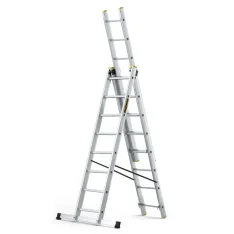 Žebřík třídílný 8 příček 3x8 150Kg DRABEST