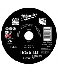 MILWAUKEE řezný kotouč 125x1 TRADE SCS 41