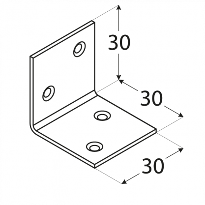 DOMAX úhelník 30x30x30x1,5mm ZN KS01 40114 DMX