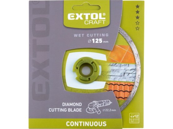 EXTOL CRAFT 108832 kotouč diamantový řezný celoobvodový, 125x22,2mm, mokré řezání
