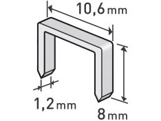 EXTOL spony 8mm - balení 1000ks 10,6x0,52x1,2mm 8852202