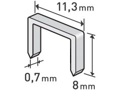 EXTOL spony 8mm balení 1000ks 11,3x0,52x0,70mm 8852502