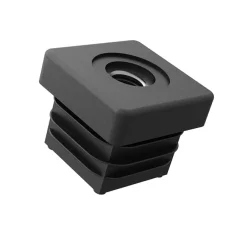 Zátka do jeklu 30 x 30 x 1-2 mm čtvercová černá se závitem M8