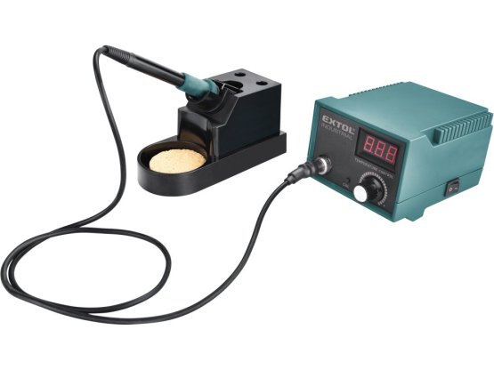 EXTOL INDUSTRIAL Stanice pájecí s LCD a elektronickou regulací teploty a kalibrací 8794520