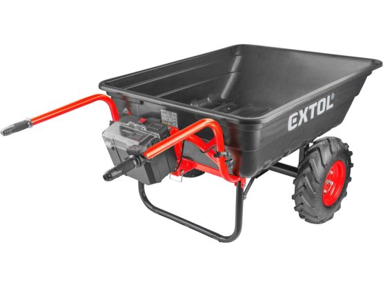 EXTOL PREMIUM Dvoukolák nákladní s převodovkou aku 300l 40V 6Ah 8891592