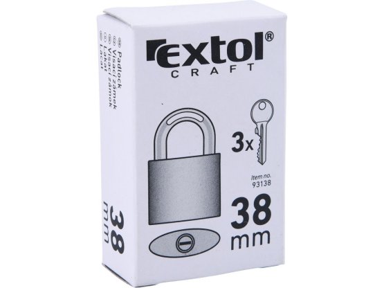 EXTOL zámek visací 38 mm litinový 3 klíče 93138