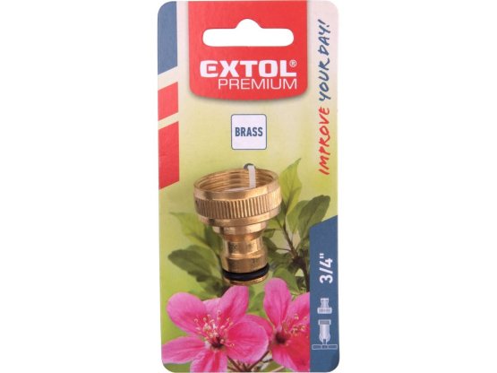 konektor na kohoutek, 3/4", MOSAZ, EXTOL PREMIUM 8876023