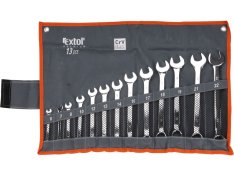 EXTOL PREMIUM 6733 klíče očkoploché, sada 13ks, 6-7-8-10-12-13-14-16-17-18-19-21-22mm, celoleštěné,