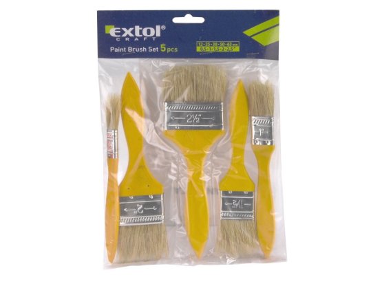 EXTOL CRAFT štětce ploché, sada 5ks, 12-25-38-50-63mm 9153