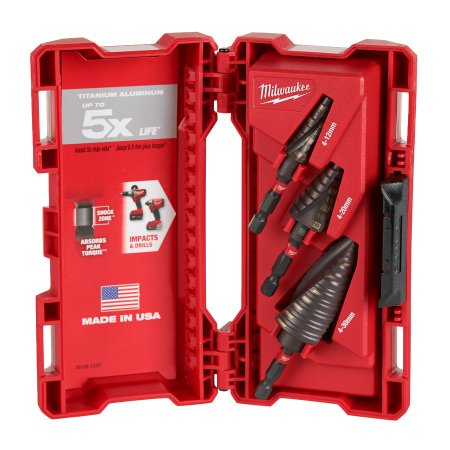 MILWAUKEE sada stupňovitých vrtáků 3ks 48899266