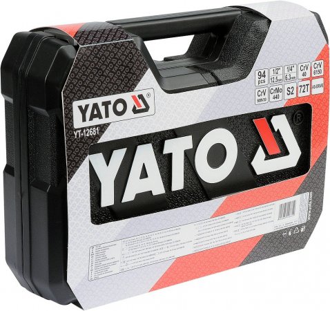 YATO Gola sada 1/2", 1/4" + příslušenství 94 ks YT-12681