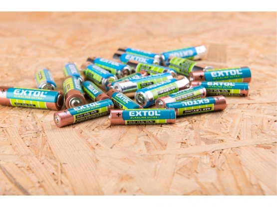 EXTOL ENERGY baterie alkalické, 20ks, 1,5V AAA (LR03) 42012