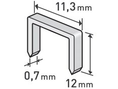 EXTOL spony 12mm balení 1000ks 11,3x0,52x0,70mm 8852504