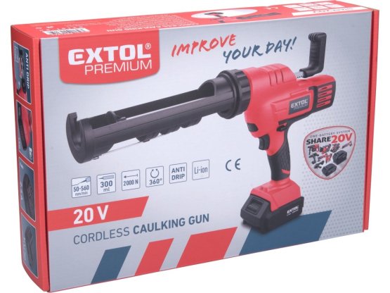 EXTOL PREMIUM Pistole vytlačovací SHARE20V 8891864