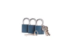EXTOL CRAFT zámky visací sjednocené na 1 klíč, sada 3 ks 38mm 93101