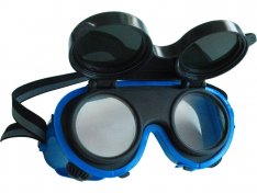 brýle svářečské, odklápěcí kruhové zorníky třídy F, ochrana proti záření vznikaj