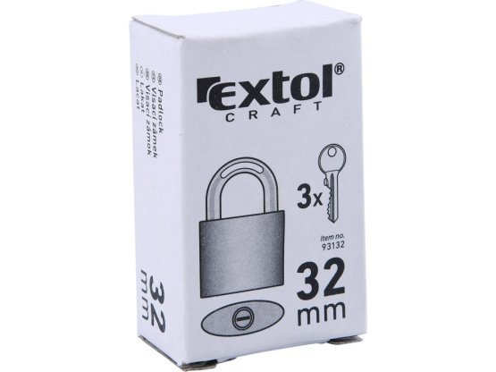 EXTOL zámek visací 32 mm litinový 3 klíče 93132
