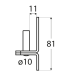 DOMAX držák čepu 11x81mm C10/11 8301 DMX