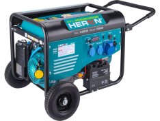 HERON elektrocentrála benzínová a plynová (LPG/NG) 17HP/8,2kW, elektrický start, ATS ready, podvozek 8896326