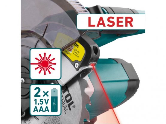 EXTOL INDUSTRIAL aku pokosová pila 185mm s laserem SHARE20V BRUSHLESS Li-ion bez baterie a nabíječky 8791827