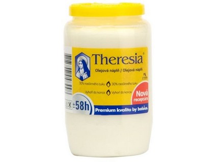Svíce hřbitovní Bolsius Theresia kompozitní 155g ~ 58h bílá