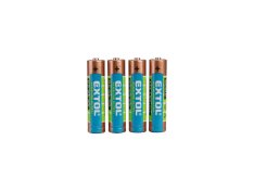 EXTOL baterie alkalické 1,5V AAA (LR03) 4ks 42010