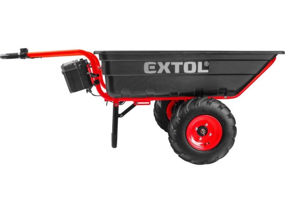 EXTOL PREMIUM Dvoukolák nákladní s převodovkou aku 300l 40V 6Ah 8891592