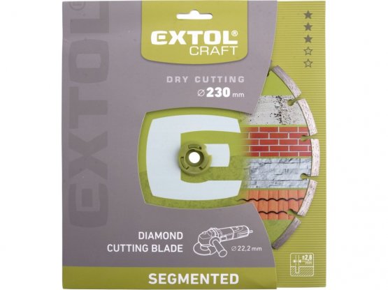 EXTOL CRAFT 108815 kotouč diamantový řezný segmentový, 230x22,2mm, suché řezání