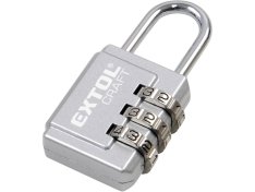 EXTOL zámek s trojmístným kódem 26x55mm oko 3,5mm 78112