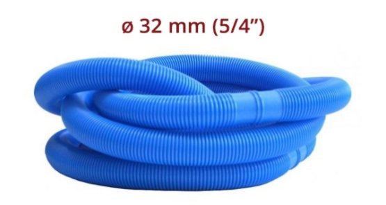 Bazénová hadice 32 mm (5/4") - díl 1m modrá