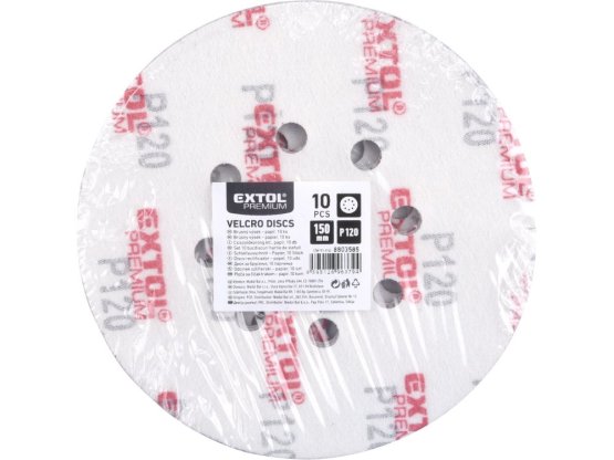 papír brusný výsek, suchý zip, bal. 10ks, 150mm, P120, 8803585