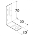 DOMAX úhelník 70 x 55 x 30 x 2,0mm ZN KRD2 4216 DMX