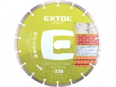 EXTOL CRAFT 108815 kotouč diamantový řezný segmentový, 230x22,2mm, suché řezání