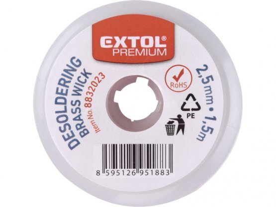 EXTOL PREMIUM odpájecí/odsávací knot, š.2,5mm/1,5m 8832023