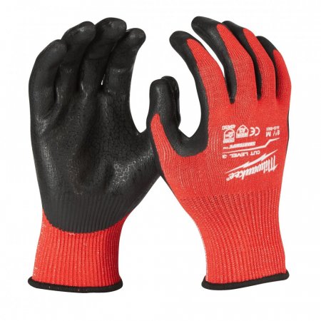 Milwaukee povrstvené rukavice s třídou ochr.3 vel. 10 (XL) 4932471422