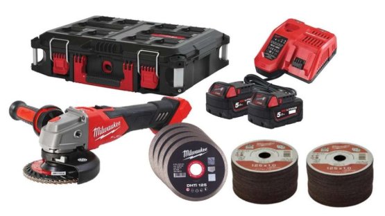 Milwaukee sada aku nářadí FSAG125XB100P-502P M18 FUEL COMBO KIT IN2 4933498241