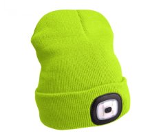 EXTOL LIGHT čepice s čelovkou 45lm, nabíjecí, USB, fluorescentní žlutá, univerzální velikost 43194