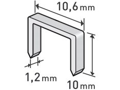 EXTOL spony 10mm balení 1000ks 10,6x0,52x1,2mm 8852203